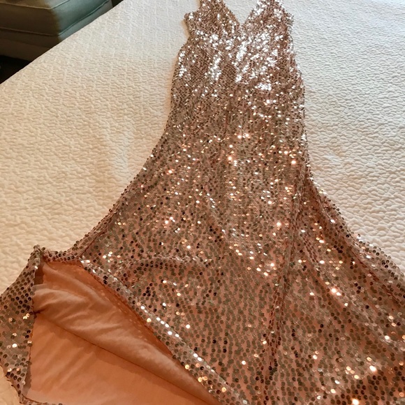 Dresses & Skirts - Pink Sequin Evening Gown